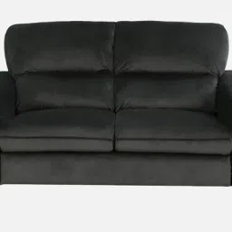 casacraft from pepperfry Volkach Velvet 2 Seater Sofa In Steel Grey Colour image 5