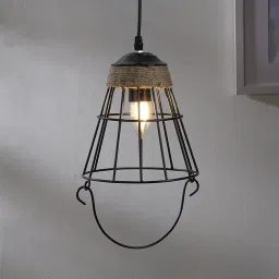 foziq Smily Black Metal Hanging Light image 1