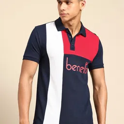 United Colors of Benetton Men Colourblocked Polo Collar T-shirt-picture-11