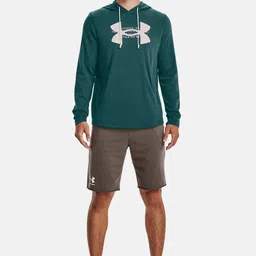 UNDER ARMOUR UA Rival Terry Logo Hoodie Sweatshirt image 3