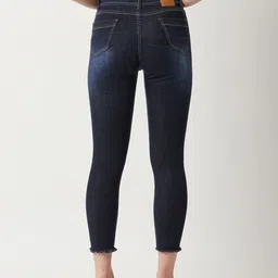 Miss Chase Women Blue Skinny Fit High-Rise Low Distress Jeans image 3