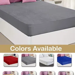 GADDA CO Grey Terry Breathable Mattress Protector image 4