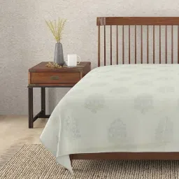 fabindia home Fabindia Parijad Green Cotton 163 TC Dohar image 2