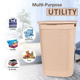 Aura Cream Textured Laundry Bag 55 L image 3