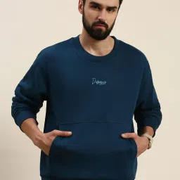 Difference of Opinion Blue Logo Print Oversized Sweatshirt image 1