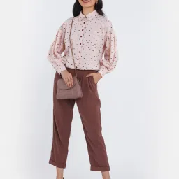 Zink London Light Pink Printed Shirt image 4