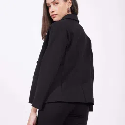 Fablestreet Black Plain Blazer image 2