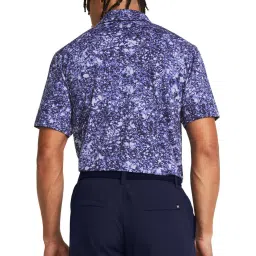 Under Armour Blue Slim Fit Printed Sports Polo image 2