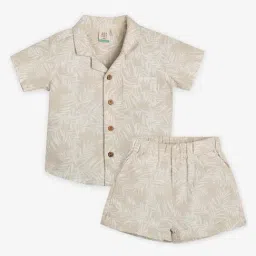 Ed-a-Mamma Infant Boys Beige Cotton Printed Clothing Set-picture-47