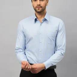 Louis Stitch Blue Cotton Regular Fit Checks Shirt-picture-20