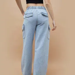 Ginger by Lifestyle Blue Cotton Mid Rise Jeans image 2