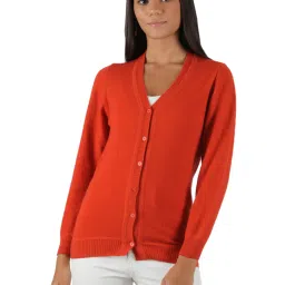 Monte Carlo Orange Wool Open Front Cardigan image 1