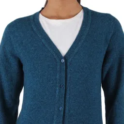 Monte Carlo Blue Wool Open Front Cardigan image 5