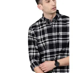 The Bear House Black Checks Cotton Shirt-image-57