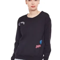 Belle Fille Black Patchwork Sweatshirt-picture-29