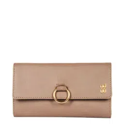Baggit Beige Solid Tri-Fold Wallet for Women-image-15