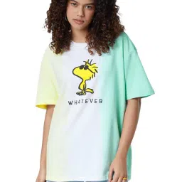 The Souled Store Multicolor Peanuts Snoopy Print Oversized T-Shirt-image-13