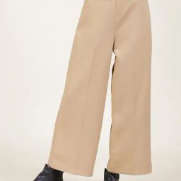 Label Ritu Kumar Beige Relaxed Fit Mid Rise Pants-picture-16