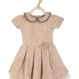 allen solly junior Allen Solly Kids Beige Textured Frock-picture-20
