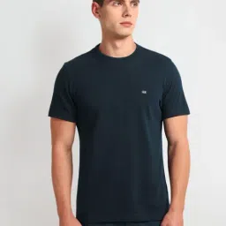 Arrow Sports Blue Cotton Regular Fit T-Shirt-image-52