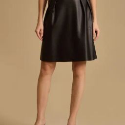 Kazo Black Solid Skirt-picture-36