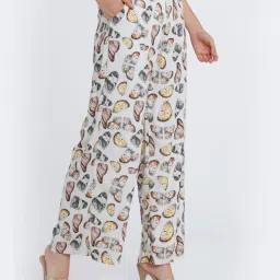 Zink London White Printed Trousers image 3