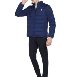 U.S. Polo Assn. Blue Regular Fit Printed Quilted Jacket image 5