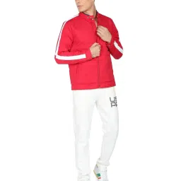 U.S. Polo Assn. Red Regular Fit Striped Jacket image 5