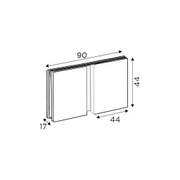 OZONE Glass to Glass Connector 180° Premium-Grade Metal Satin Stainless Steel Finish, OGC-555-ED STD SSS image 2