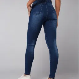 DOLCE CRUDO Blue Distressed High Rise Jeans image 2