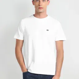 arrow sport Arrow Sports White Cotton Regular Fit T-Shirt-picture-31