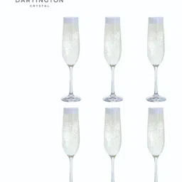 Dartington Clear Lead Free Crystal Basic Flute Glasses - Set of 6 (190 ml) image 3