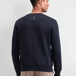 Arrow New York Navy Cotton Regular Fit Printed Sweatshirt image 2