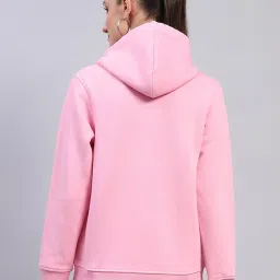 Monte Carlo Pink Cotton Blend Solid Full Sleeve Sweatshirt image 2
