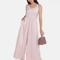Zink London Light Pink Full Length Jumpsuit image 4