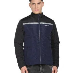 U.S. Polo Assn. Navy Blue Regular Fit Colour Block Jacket image 1