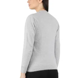 Monte Carlo Grey Wool Open Front Cardigan image 2