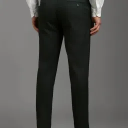 Louis Philippe Green Slim Fit Checks Trousers image 2