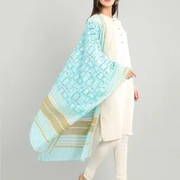 Aurelia Blue Printed Dupatta image 2