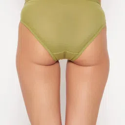 Clovia Green Lace Regular Fit Solid Panties image 2