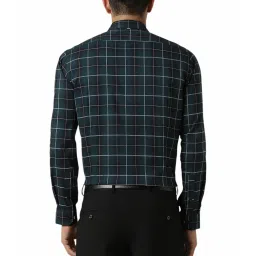 Van Heusen Green Slim Fit Checks Shirt image 2