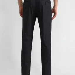 Arrow Black Slim Fit Self Pattern Trousers image 2