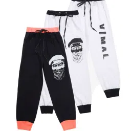 Vimal Jonney Kids Multicolor Printed Trackpants - Pack of 3 image 1
