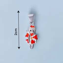 Taraash 925 Sterling Silver Red Enchanted Character Enamel Pendant with Chain for Girls & Kids image 4