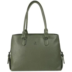 Mochi Green Textured Medium Tote Handbag image 2