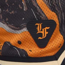 Puma Orange Relaxed Fit Printed Sports Shorts image 5