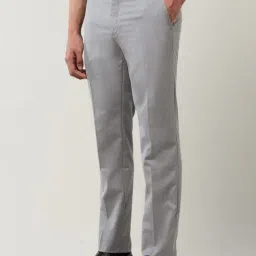 Arrow Grey Polyester Solid Mid Rise Trousers image 3