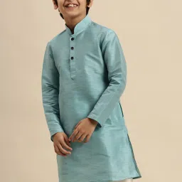 Sanwara Kids Maya Blue Regular Fit Kurta image 3