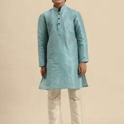 Sanwara Kids Maya Blue Regular Fit Kurta image 5