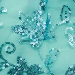 Many Frocks Kids Pink & Blue Embellished Dress image 3